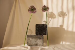 Balanced flowers glass beads and stones representing stress and finding the right therapist for young adults in Madison WI