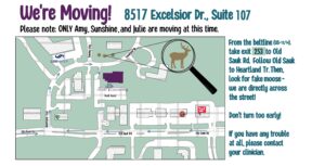 Map showing directions to HEART Counseling’s new office at 8517 Excelsior Drive in Madison WI for anxiety and depression therapy