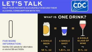 Comparison of standard drink sizes showing beer, wine, liquor, and canned beverages with equal alcohol content for alcohol awareness and informed drinking in Wisconsin