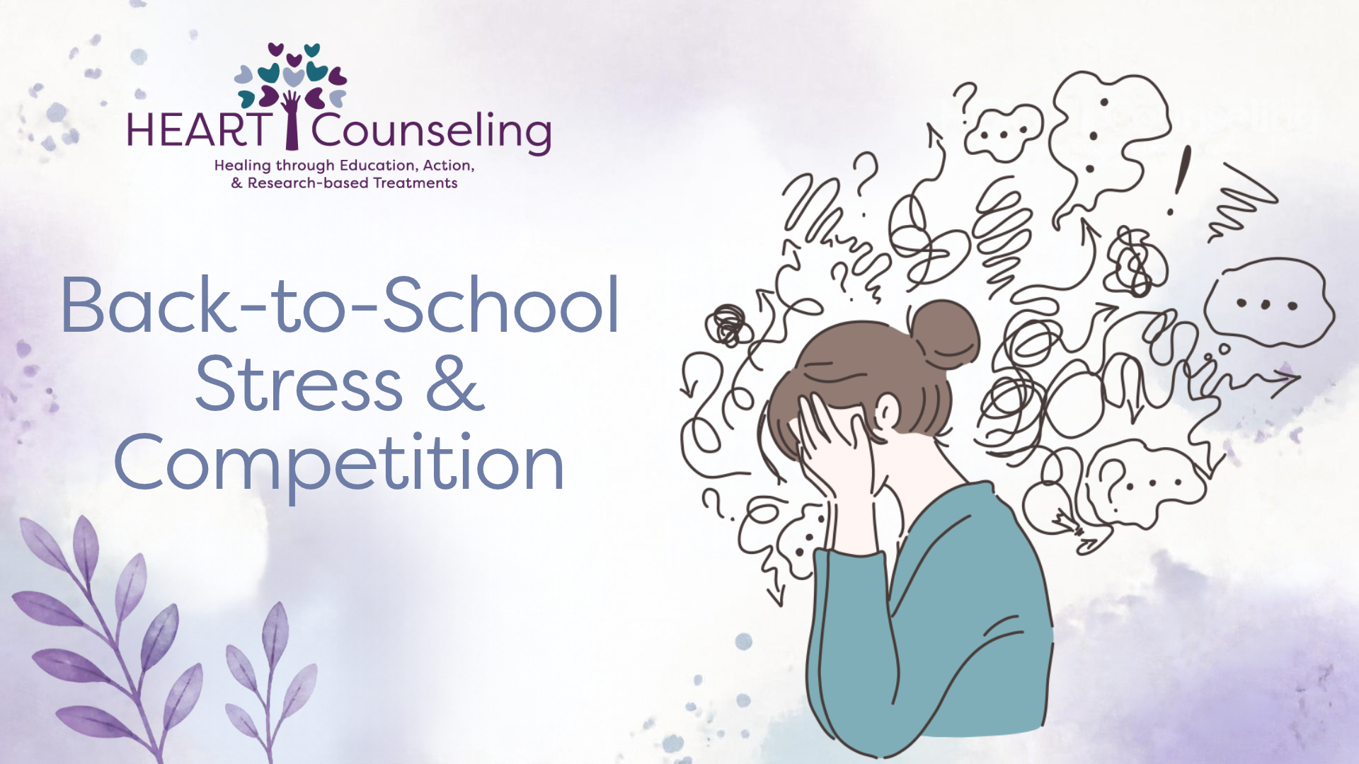 Back to school stress for teens and college students feeling overwhelmed by school pressure and competition
